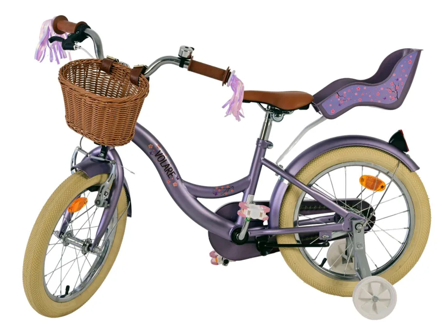 Volare Blossom Kinderfiets – Meisjes – 16 inch – Paars — foto 9