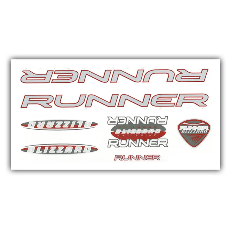 Fiets frame stickerset Runner Blizzard rood — foto 2