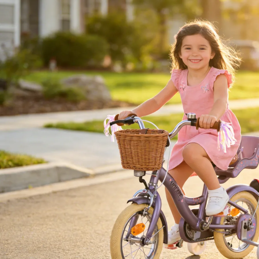 Volare Blossom Kinderfiets – Meisjes – 12 inch – Paars — foto 15