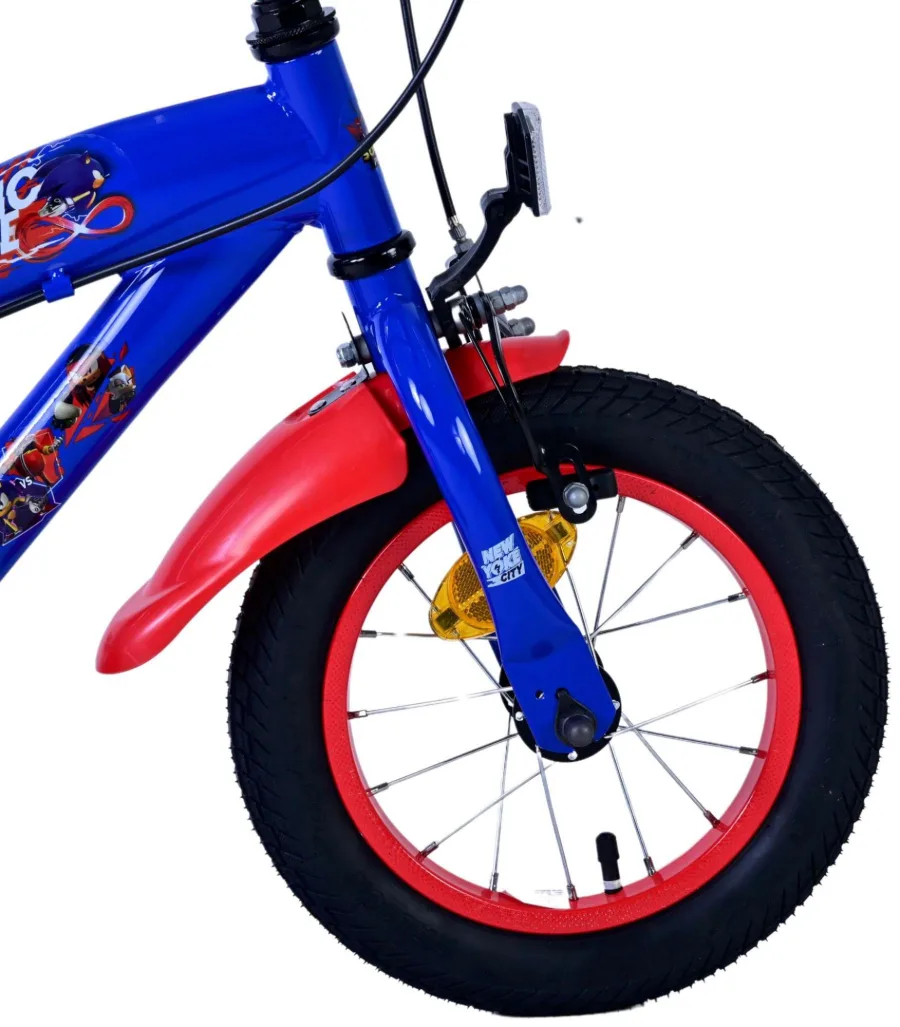 Turbo Crew Kinderfiets – Jongens – 12 inch – Blauw Rood – Twee handremmen — foto 4