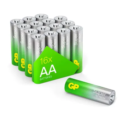 Super Alkaline AA-batterijen 16PK