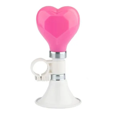 Fietstoeter recht PexKids Hartjes – wit met roze bol