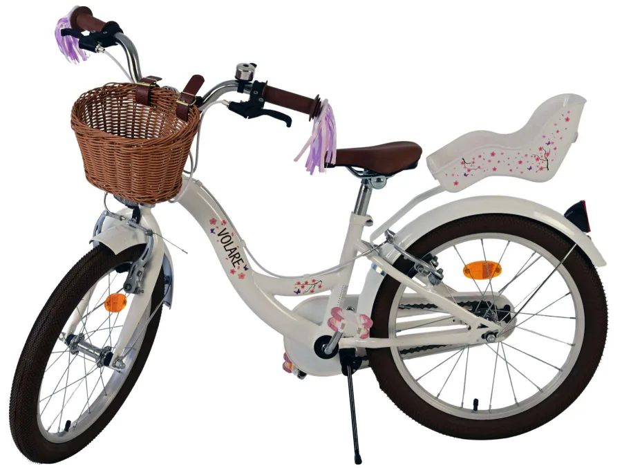Volare Blossom Kinderfiets – Meisjes – 18 inch – Wit – Twee handremmen — foto 11
