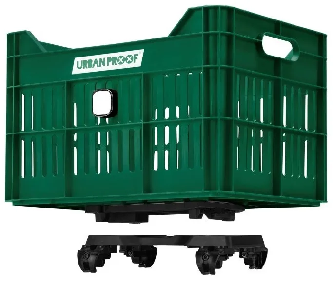 Gerecyclede Fietskrat Urban Proof Click 30 Liter Retro Groen — foto 12