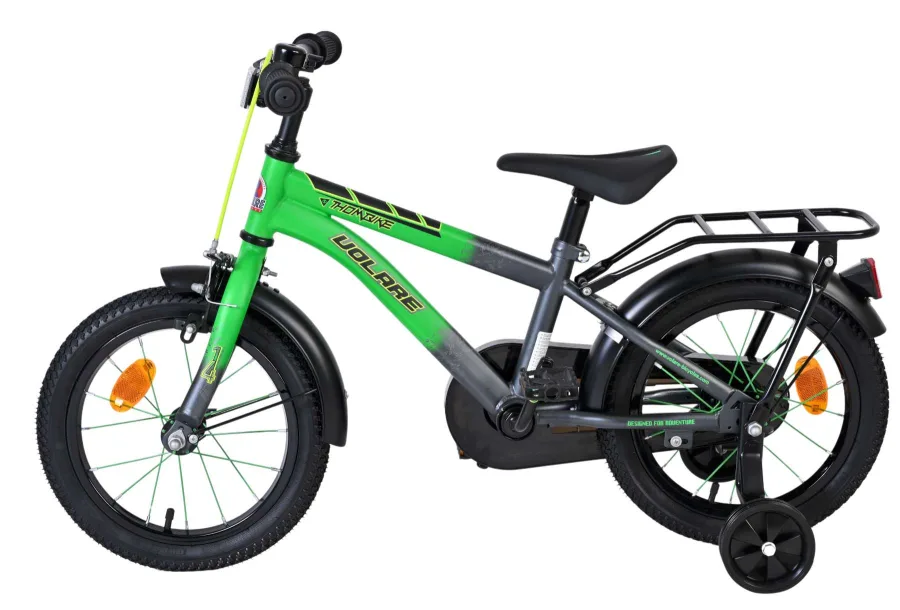 Volare Thombike Kinderfiets – Jongens – 14 inch – Groen/Grijs — foto 9