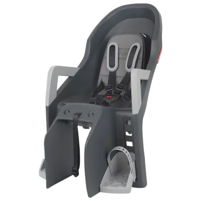 Kinderzitje achter Polisport Guppy Maxi+ met dragerbevestiging (CFS) - donkergrijs / zilver