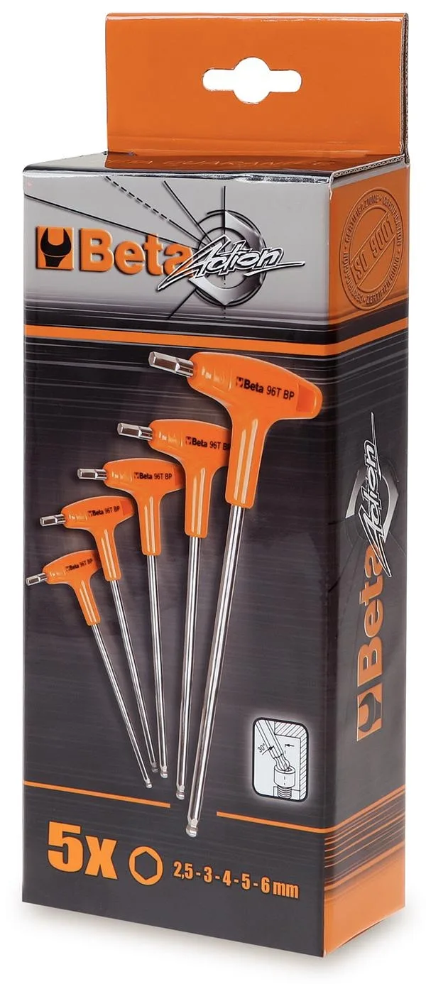 Angle zeskant stiftsleutelset Beta Tools 96T/S5P (5 piece) — foto 2
