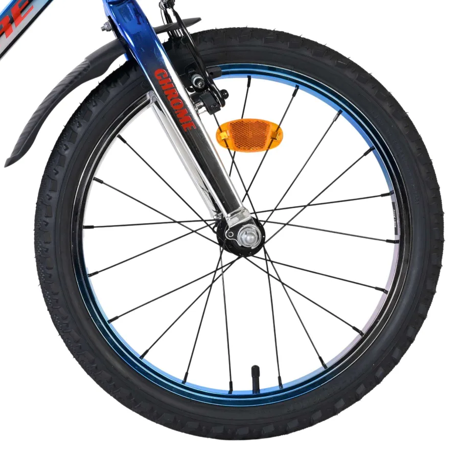 Volare Chrome Kinderfiets - Jongens - 20 inch - Blauw Zilver - 6 versnellingen — foto 3