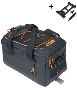 Bagagedragertas Basil Miles Tarpaulin MIK 7 liter  zwart/oranje — foto 6