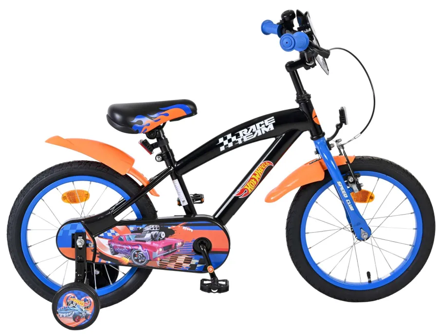 Hot Wheels Kinderfiets - Jongens - 16 inch - Zwart Oranje Blauw