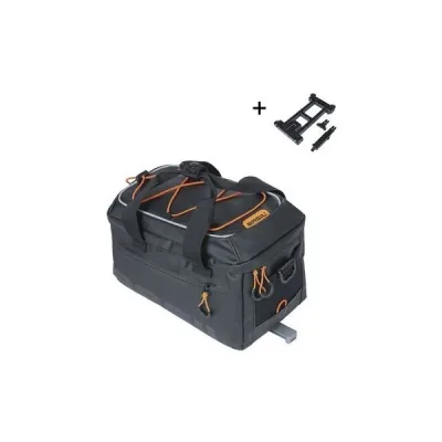 Bagagedragertas Basil Miles Tarpaulin MIK 7 liter  zwart/oranje