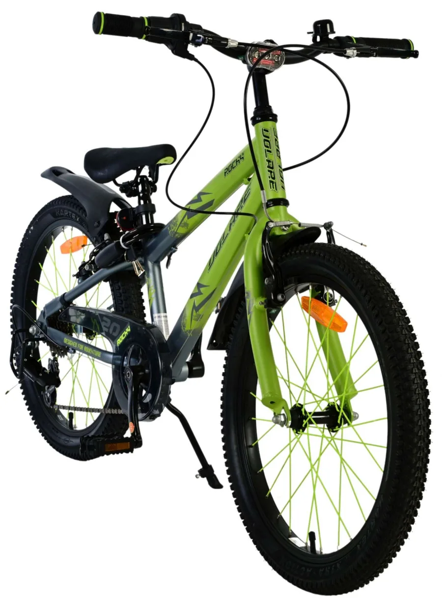 Volare Rocky Kinderfiets – 20 inch – 7 speed – Groen/Grijs — foto 9