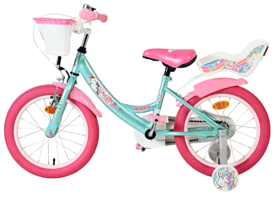 Volare Unicorn Kinderfiets – Meisjes – 16 inch – Groen — foto 8