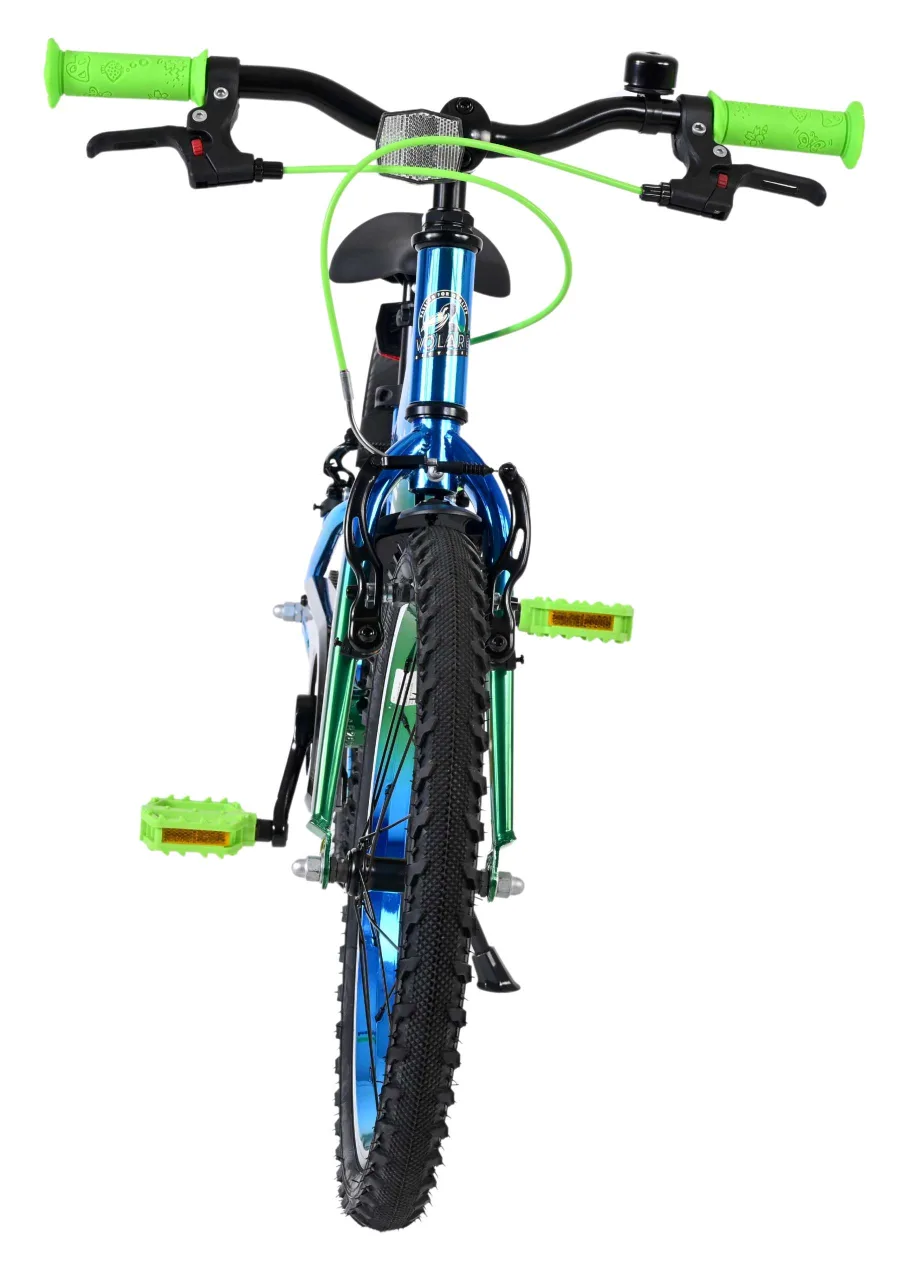 Volare Chrome Kinderfiets - Jongens - 18 inch - Blauw Groen- Twee handremmen — foto 7