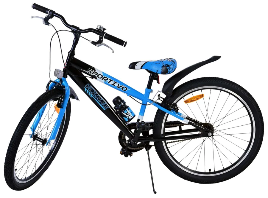 Volare Sportivo Kinderfiets – Jongens – 24 inch – Zwart Blauw – Twee Handremmen — foto 10