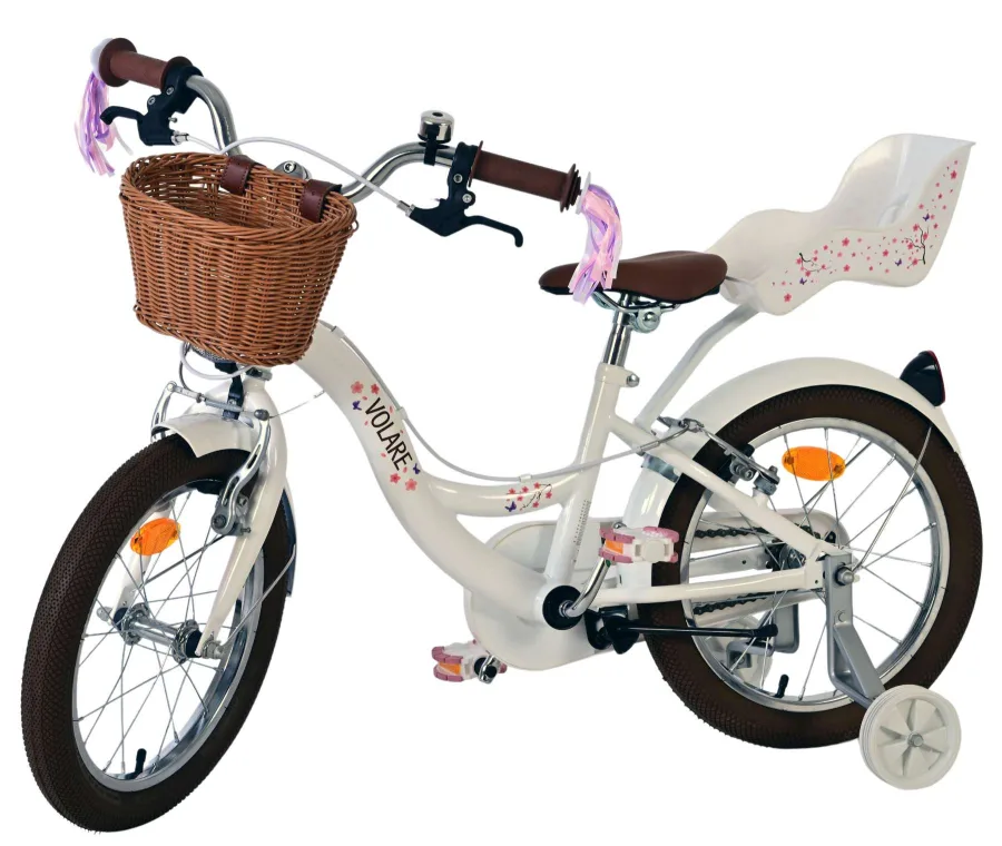 Volare Blossom Kinderfiets – Meisjes – 16 inch – Wit – Twee Handremmen — foto 11