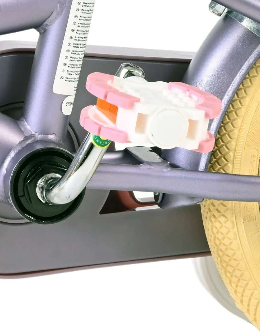 Volare Blossom Kinderfiets - Meisjes - 12 inch - Paars - Twee handremmen — foto 9