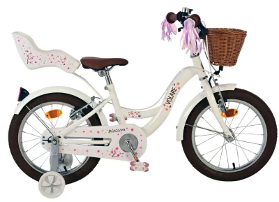 Volare Blossom Children's bike – Girls – 16 inch – White – Two hand brakes