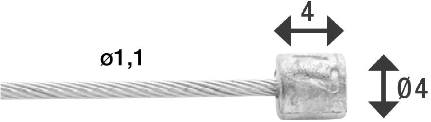 Link inner cable Stainless steel 3000 mm ø 1,1 mm 50 pieces — foto 5