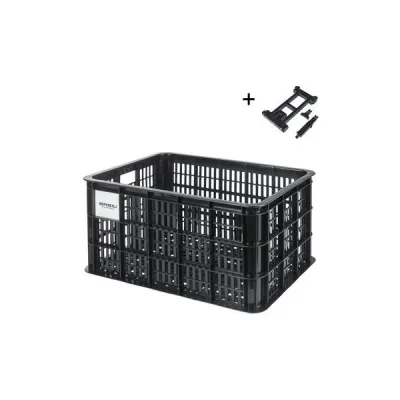 Gerecyclede fietskrat Basil Crate S 17.5 liter MIK  zwart