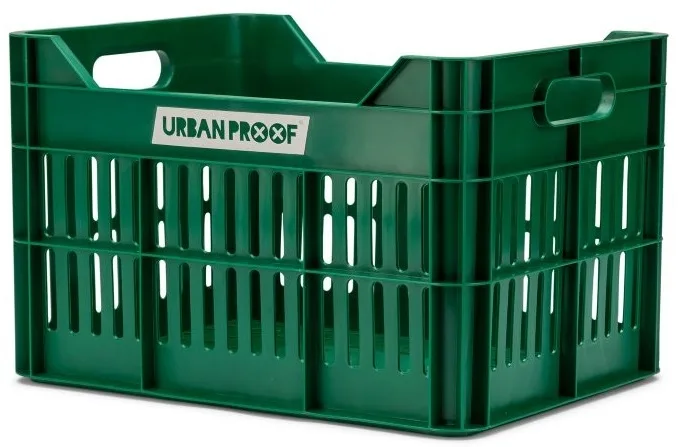 Gerecyclede Fietskrat Urban Proof Click 30 Liter Retro Groen — foto 5