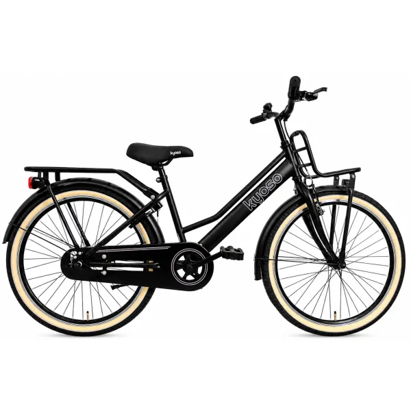 Kinderfiets Kyoso Blossom Classic 24 inch remnaaf mat zwart