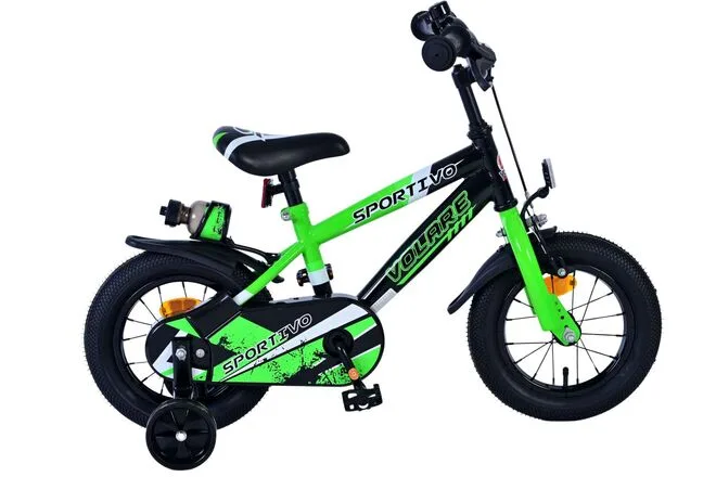 Volare Sportivo Kinderfiets – Jongens – 12 inch – Groen Zwart