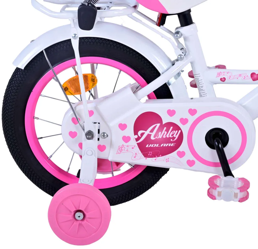 Volare Ashley Kinderfiets – Meisjes – 14 inch – Wit — foto 3