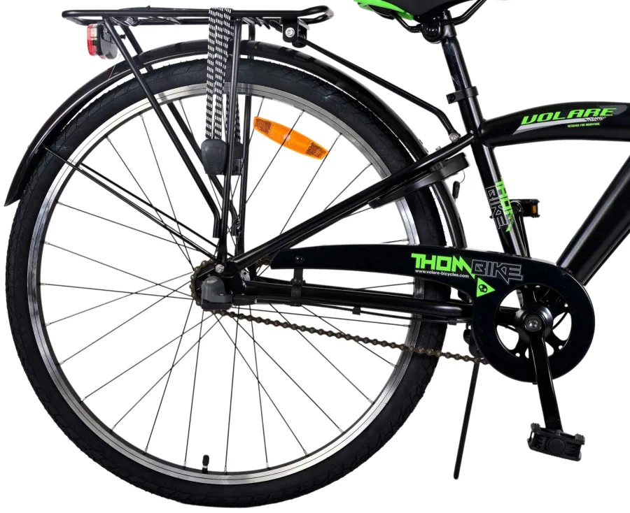 Volare Thombike Kinderfiets – Jongens – 26 inch – Zwart Groen – 3 versnellingen — foto 3