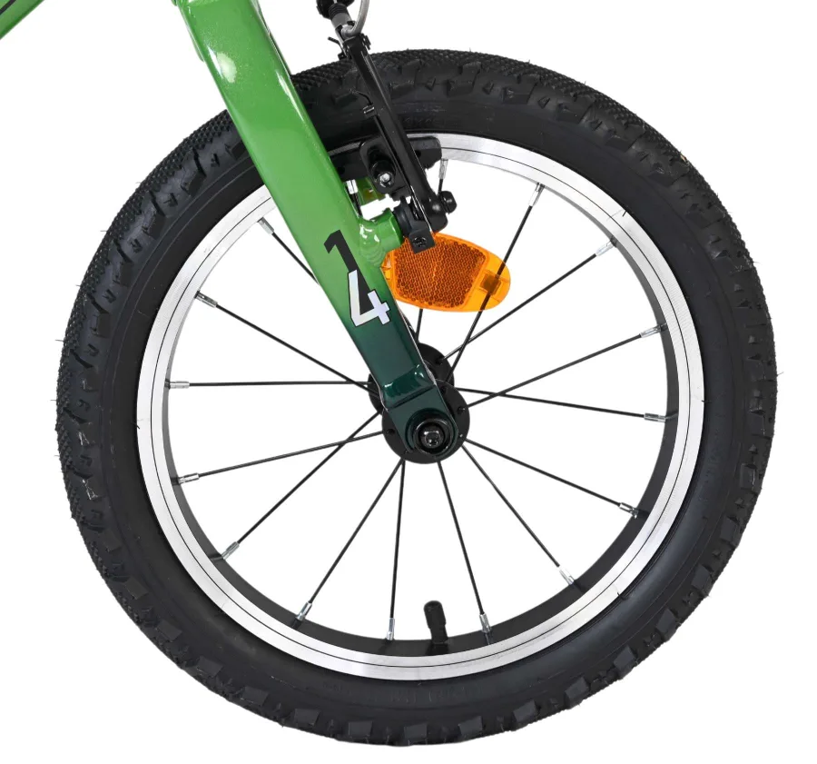 Volare Venom Kinderfiets – Jongens – 14 inch – Groen – Twee handremmen — foto 3