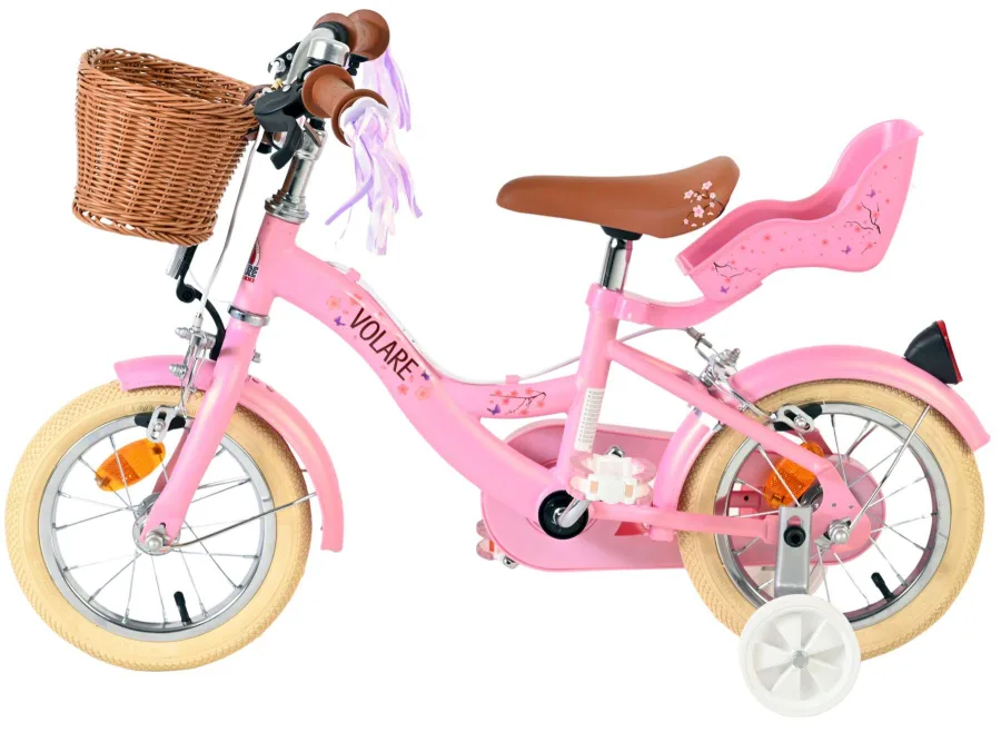 Volare Blossom Kinderfiets – Meisjes – 12 inch – Roze – Twee handremmen — foto 9