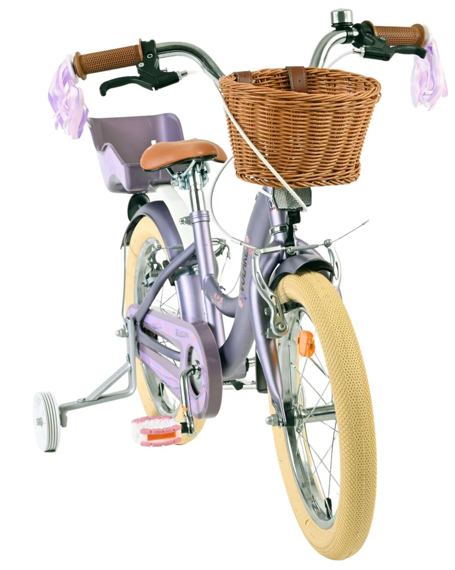 Volare Blossom Kinderfiets – Meisjes – 16 inch – Paars – Twee Handremmen — foto 5