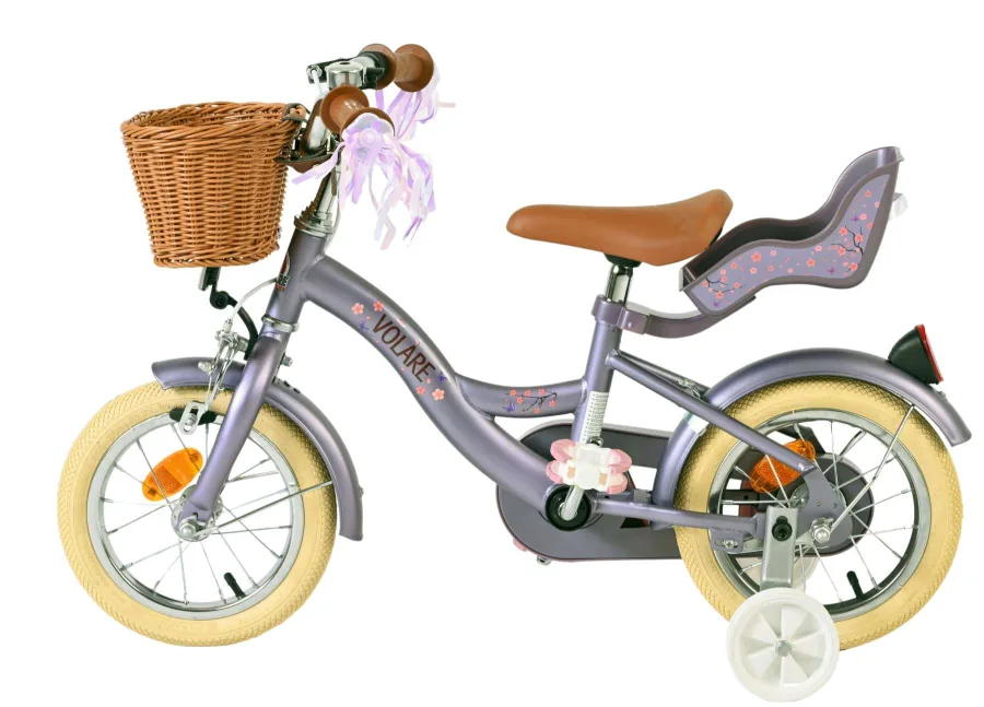 Volare Blossom Kinderfiets – Meisjes – 12 inch – Paars — foto 9