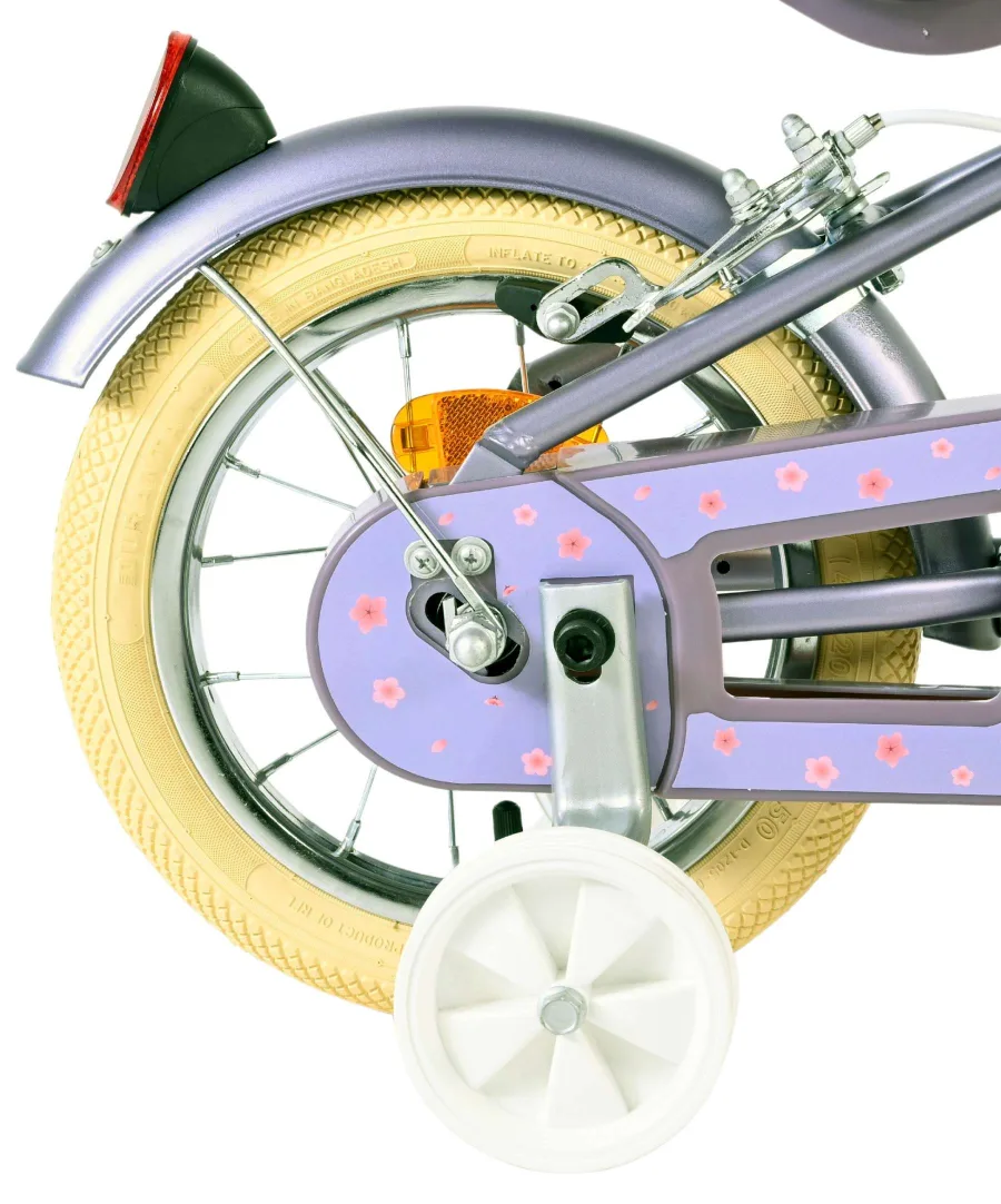 Volare Blossom Kinderfiets – Meisjes – 12 inch – Paars – Twee handremmen — foto 2