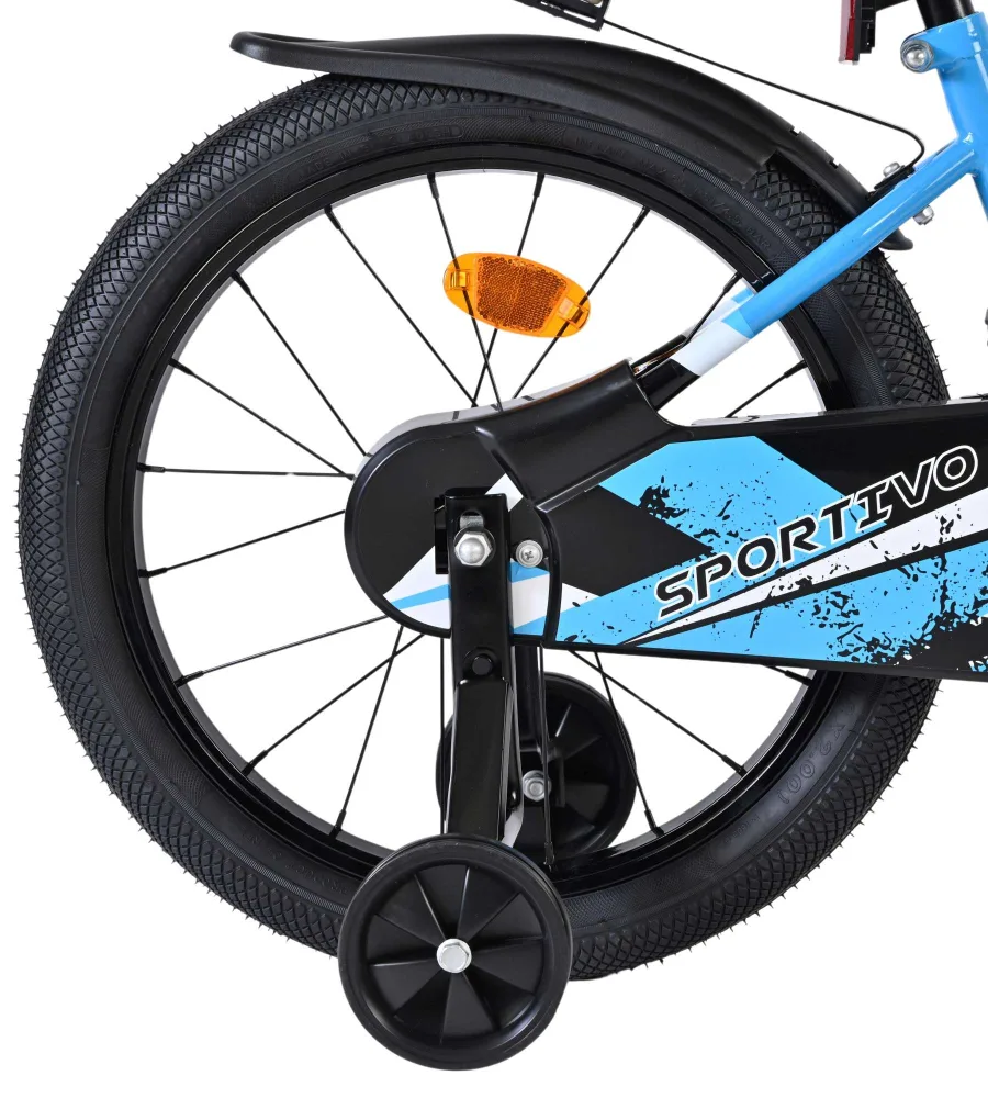 Volare Sportivo Kinderfiets – Jongens – 18 inch – Blauw Zwart — foto 2