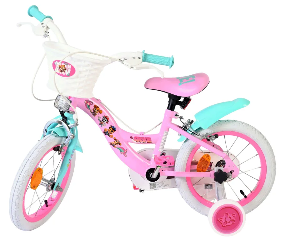 Paw Patrol Kinderfiets – Meisjes – 14 inch – Roze – Twee handremmen — foto 10