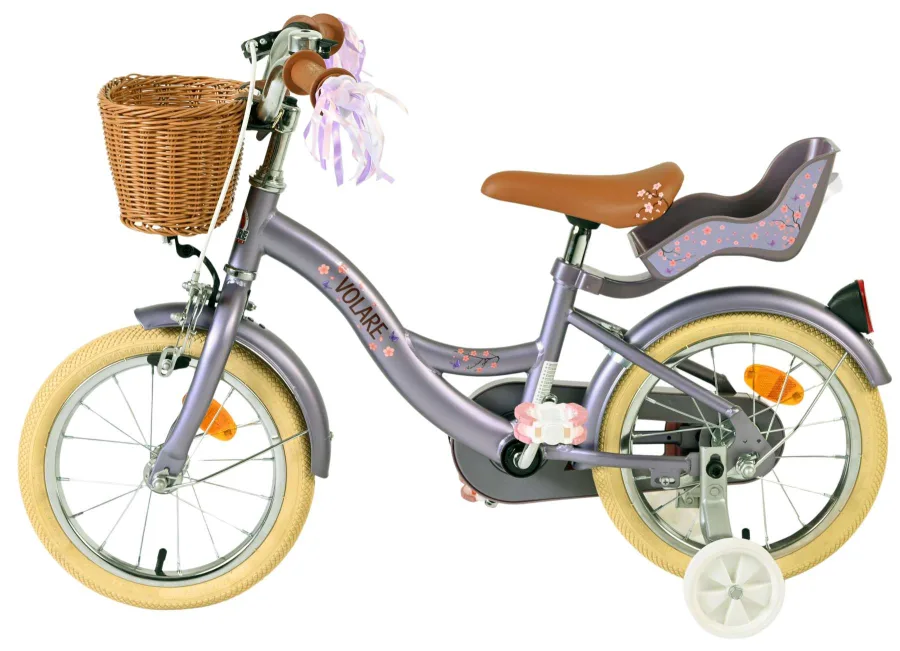 Volare Blossom Kinderfiets – Meisjes – 14 inch – Paars — foto 9