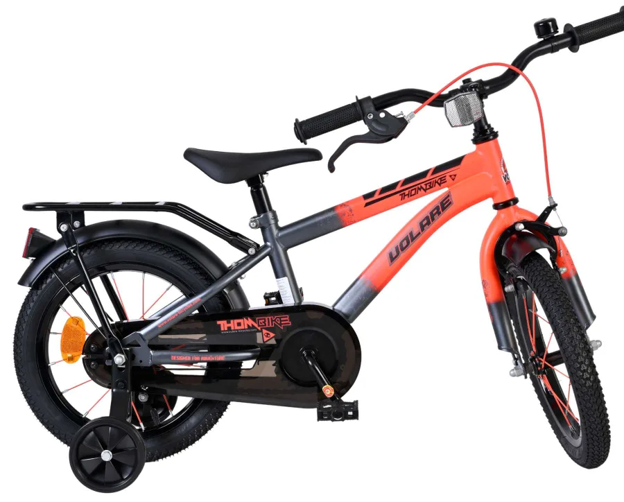 Volare Thombike Kinderfiets – Jongens – 14 inch – Oranje/Grijs — foto 11