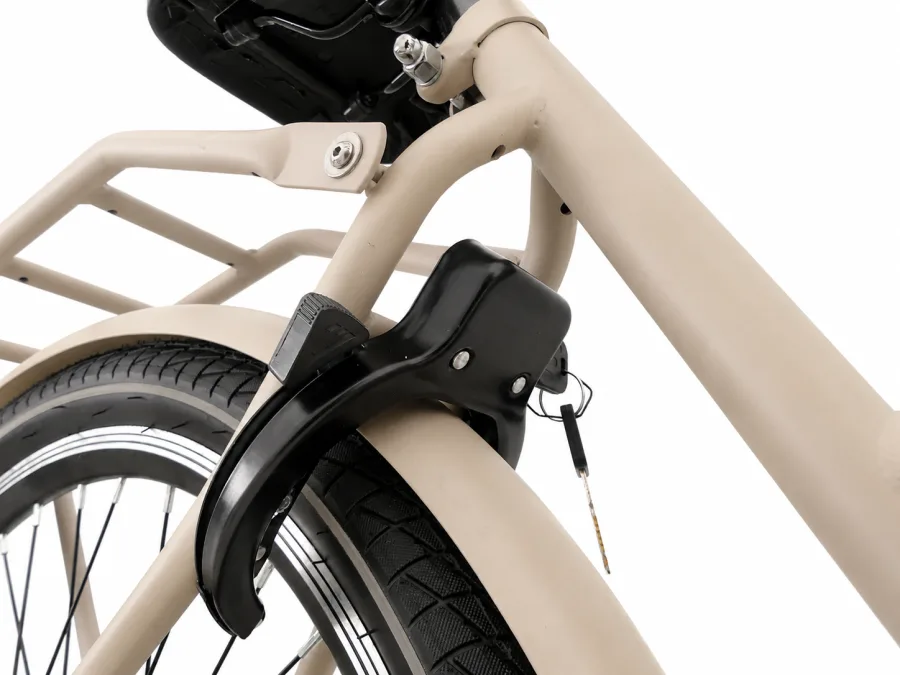 Kinderfiets Kyoso Blossom Mocha 24 inch remnaaf mat taupe roze — foto 8