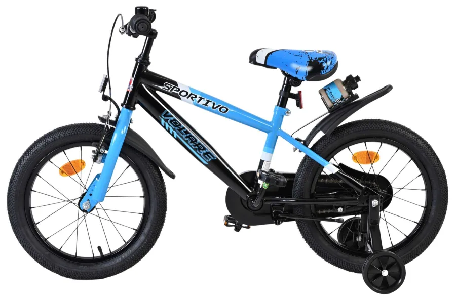 Volare Sportivo Kinderfiets – Jongens – 16 inch – Blauw Zwart — foto 9