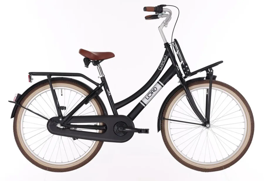Bikefun Load 24″ meisjesfiets 3 versnellingen remnaaf mat zwart 2026 — foto 2