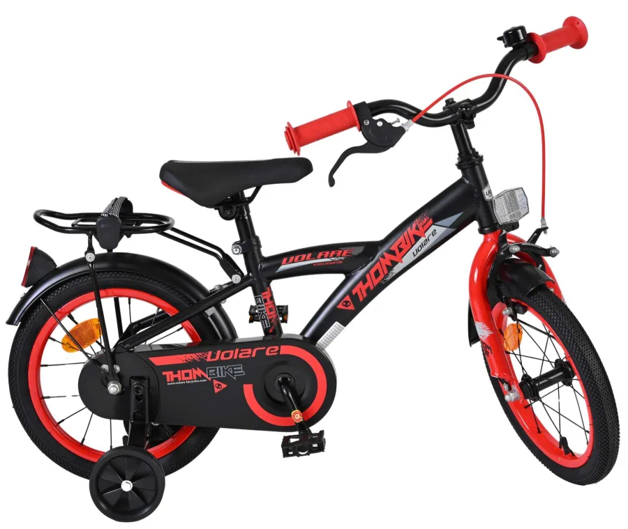 Volare Thombike Kinderfiets – Jongens – 14 inch – Zwart Rood — foto 12