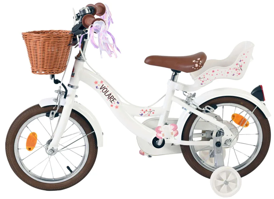Volare Blossom Kinderfiets – Meisjes – 14 inch – Wit – Twee Handremmen — foto 9