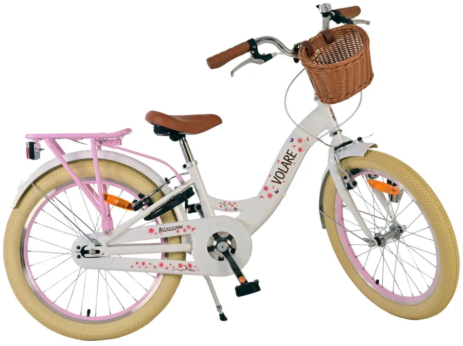 Volare Blossom Kinderfiets – Meisjes – 20 inch – Wit – Twee handremmen — foto 12