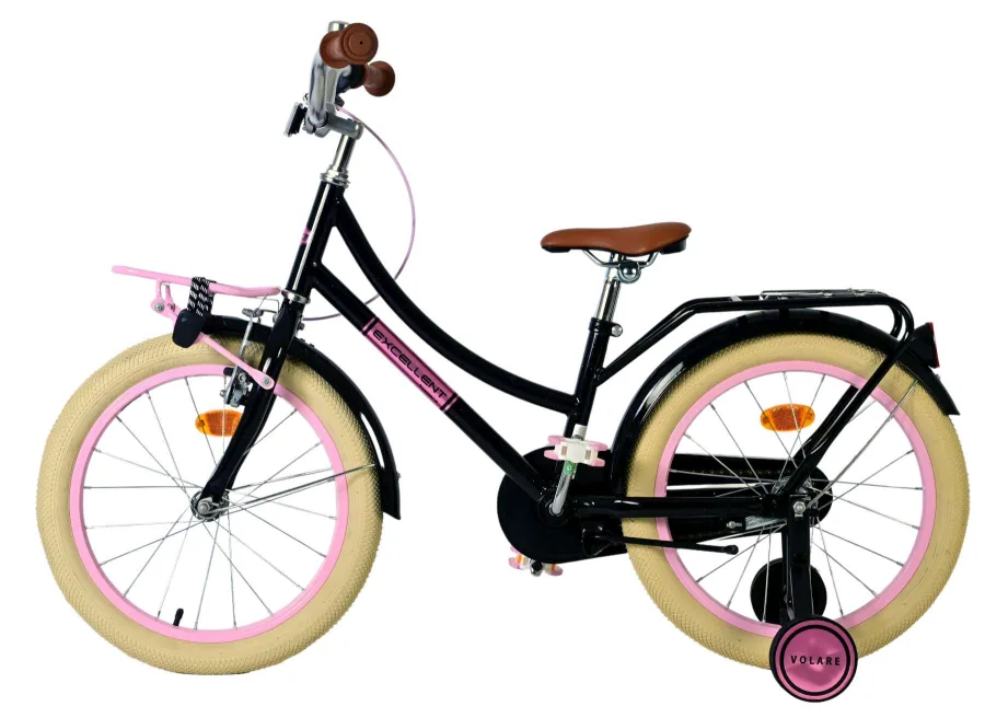 Volare Excellent Kinderfiets – Meisjes – 18 inch – Zwart – 95% afgemonteerd — foto 9