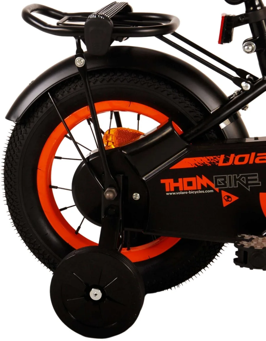 Volare Thombike Kinderfiets – Jongens – 12 inch – Zwart Oranje — foto 11