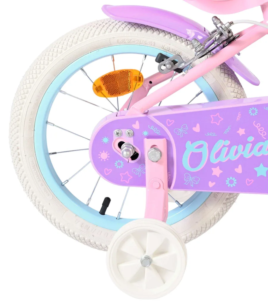 Volare Olivia Kinderfiets – Meisjes – 14 inch – Roze – Twee Handremmen — foto 2