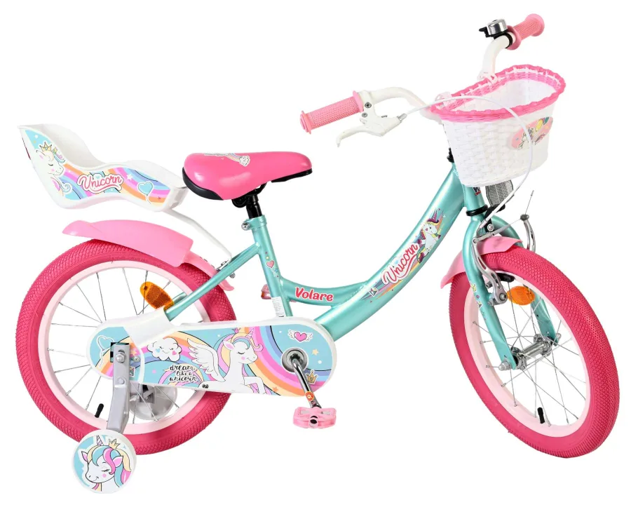 Volare Unicorn Kinderfiets – Meisjes – 16 inch – Groen — foto 11