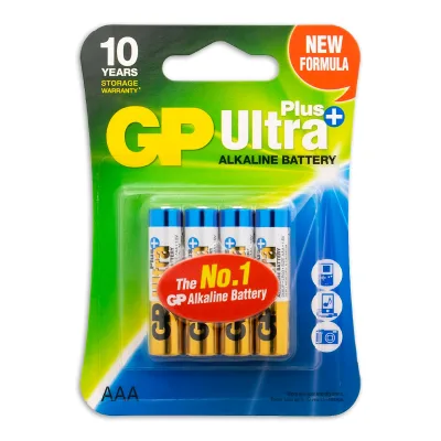 Ultra Plus Alkaline AAA-batterijen 4PK