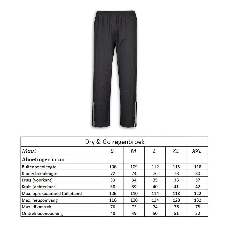 Regenbroek Dry & Go maat XL — foto 3